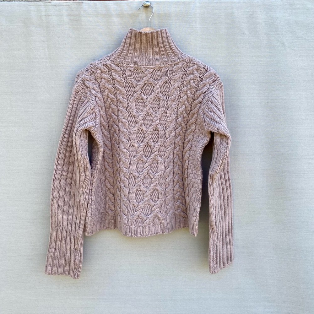 Aran Crafts Cable Knit Zip-Up Sweater - Picture 5 of 6